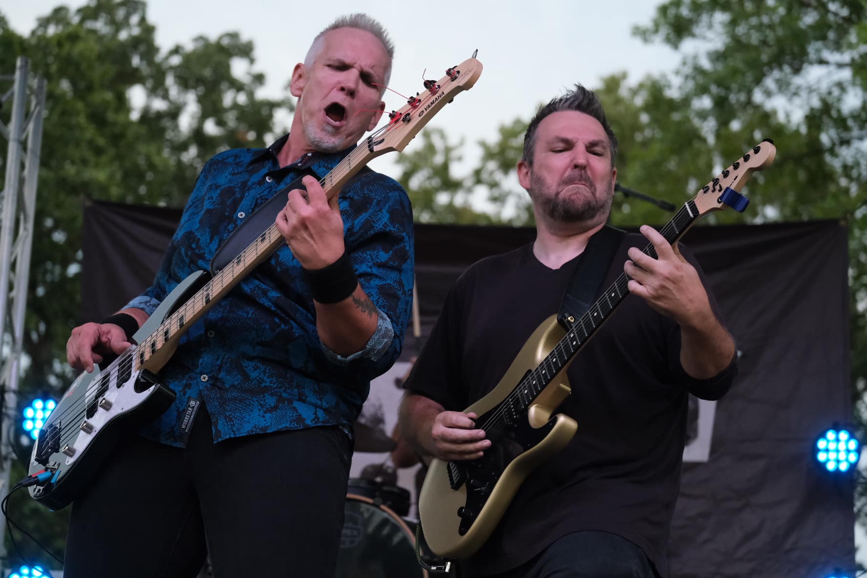 Rick and Billy jamming on stage